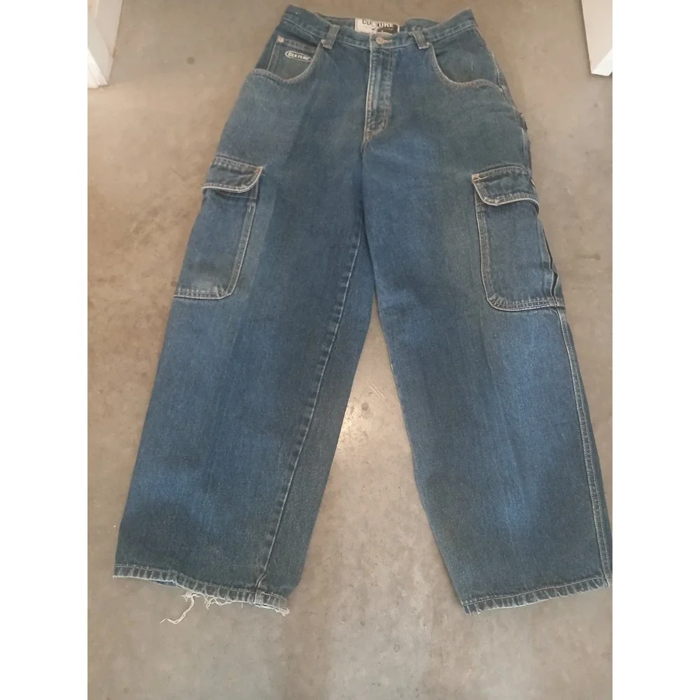 Vintage Y2K Culture Jeans 30x30 Fit 29x28 Baggy Wide Leg Hip Hop Rap - Picture 1 of 13